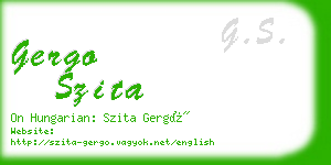 gergo szita business card